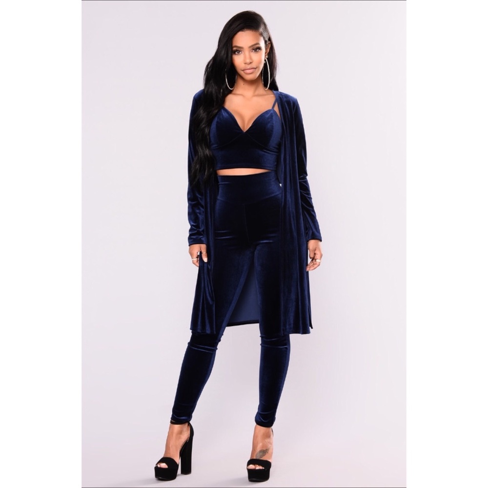 More the Merrier Velvet - Navy